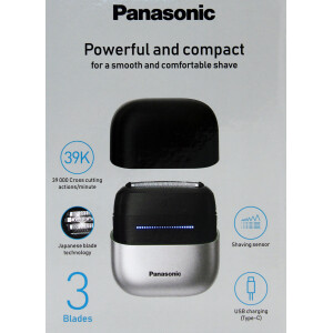 Panasonic ES-CM3BKS503 Series 700s wet&dry Akku Rasierer im kompakten Design, USB