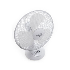 Adler AD 7304 Schreibtischventilator D40cm weiß, 90W