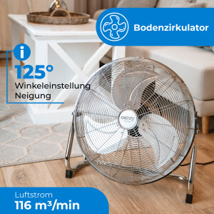 Camry CR 7306 Boden-Ventilator Chrom 55,5x19,5x53,5cm, 110W