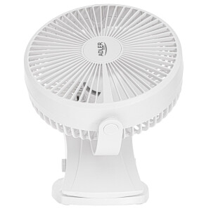 Adler AD 7342 white Akku-Ventilator mit Clip
