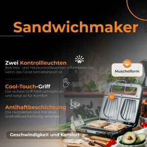 Adler AD 3079 Sandwichmaker schwarz