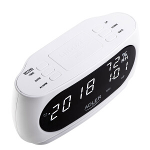 Adler AD 1186w Wecker mit Thermometer weiß