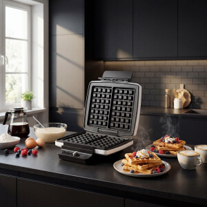 Adler AD 3085 Waffeleisen weiß 1800W