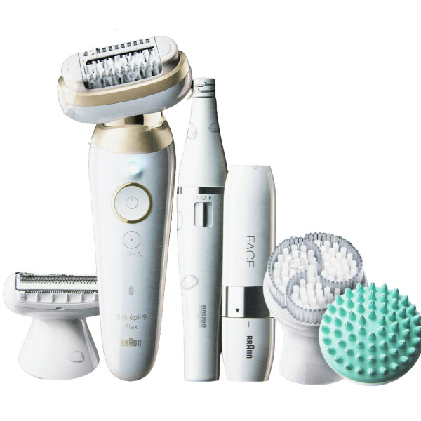 BRAUN Silk-épil 9 Flex SkinSpa, Epilierer mit flexiblem 360  All-in-1