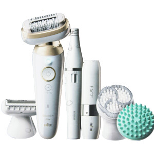BRAUN Silk-épil 9 Flex SkinSpa, Epilierer mit...