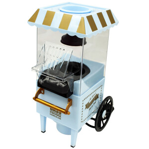 Bass Polska BH 10381 Popcorn Maschine Trolley Retro hellblau
