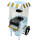 Bass Polska BH 10381 Popcorn Maschine Trolley Retro hellblau