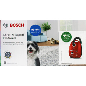 Bosch BGB41PET1 Boden-Staubsauger ProAnimal mit Beutel rot