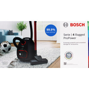 Bosch BGB41POW1 Boden-Staubsauger mit Beutel schwarz