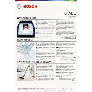 Bosch BBZ41FGALL Typ G ALL Staubsaugerbeutel 4 Stück
