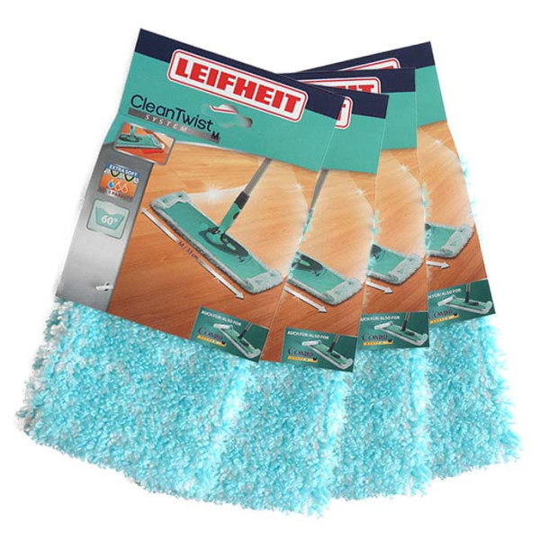 Leifheit 55321 Clean Twist System M extra soft Wischbezug 4er-Pack