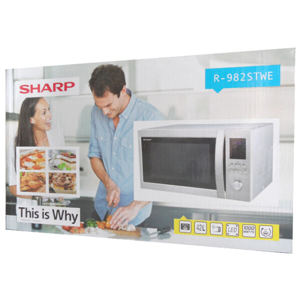 Sharp R-982 STWE 3in1 Kombi Mikrowelle Edelstahl 42L